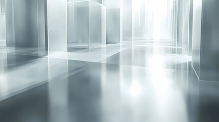 digital technology blue and white glass geometric abstract poster background