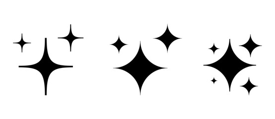 Sparkling star vector collection. Star, sparkle, shine icons. Sparkle stars icons. Transparent png and vector illustration