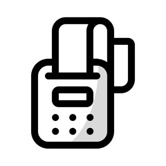 Fototapeta premium receipt printing machine icon with shady style, perfect for user interface projects