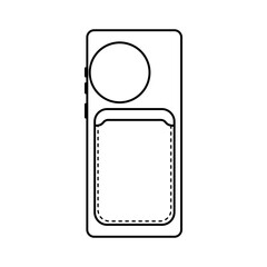 Outline Phone Case with Card Holder