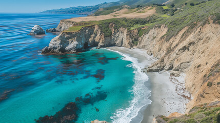 Fototapeta premium view of the coast of the region sea