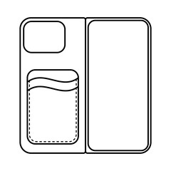 Outline Phone Case with Card Holder