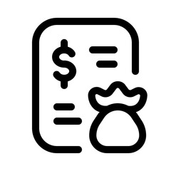 money infograph icon with line style, perfect for user interface projects