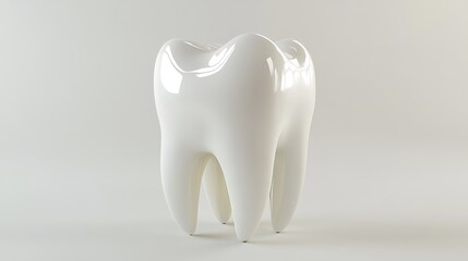  white tooth in three-dimensional  