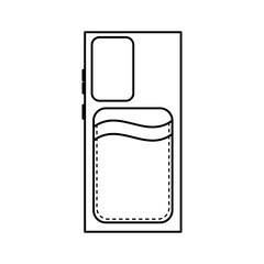 Outline Phone Case with Card Holder