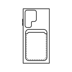 Outline Phone Case with Card Holder