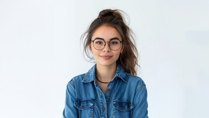 Obraz premium A typical young teen with a simple look, unremarkable and blending into the background effortlessly.