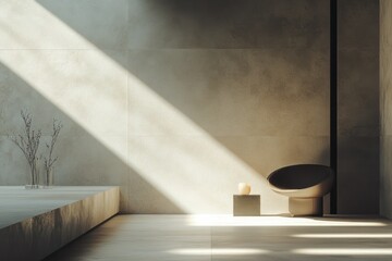 Minimalist Interior with Natural Light and Soft Textures