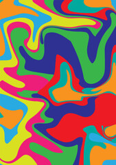 abstract vertical  Colorful liquid   pattern waves vector  background
