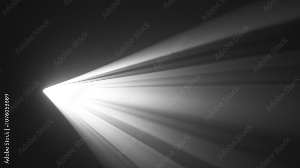 Poster Abstract Light Beam Emerging from Darkness with Soft Diffusion Creating a Dramatic and Ethereal Atmosphere for Artistic and Creative Purposes