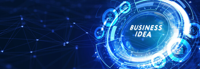 Business idea concept. Business, Technology, Internet and network concept. 3d illustration