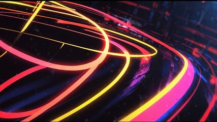 Abstract Geometric Wallpaper with Vibrant Lines