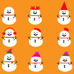 chritsmas snowman set vector
snowman chritsmas set vector
pattern with snowman vector