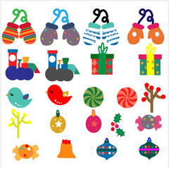 set of christmas elements vector
christmas elements set vector