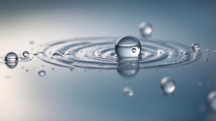 water drop on a blue background