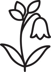 flower illustration icon silhouette