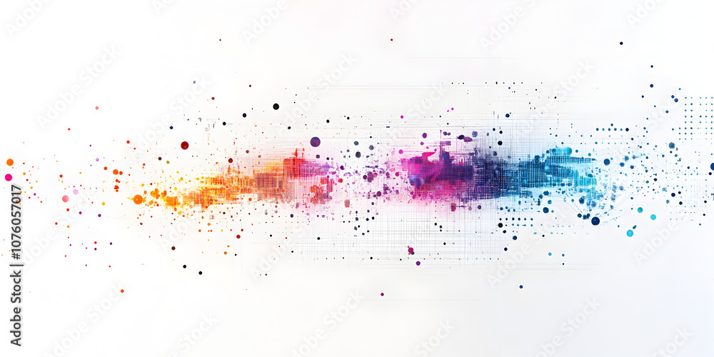 Poster rainbow burst: an explosion of vibrant color, a dynamic and energetic abstract image perfect for des