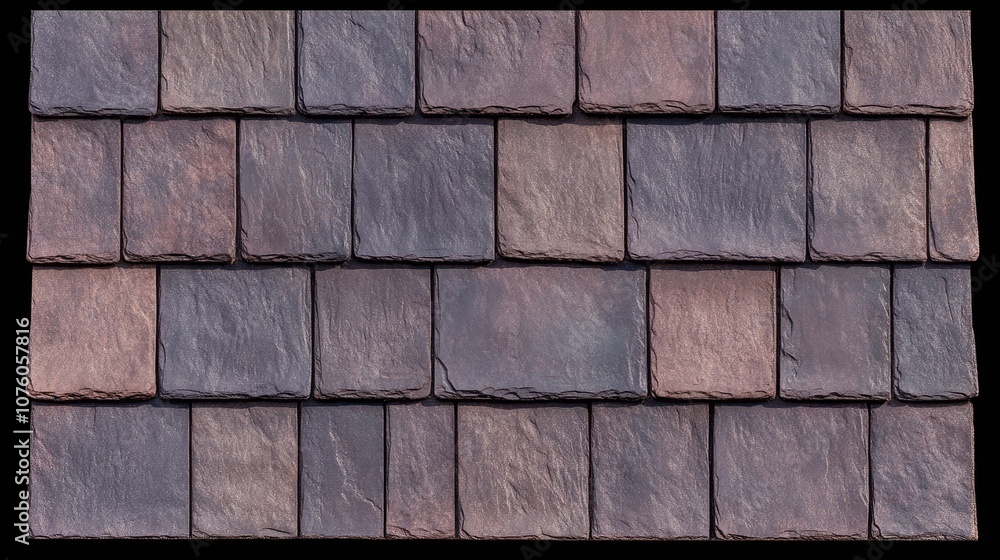 Poster high-resolution slate roof texture with rich earthy tones and detailed surface patterns for architec