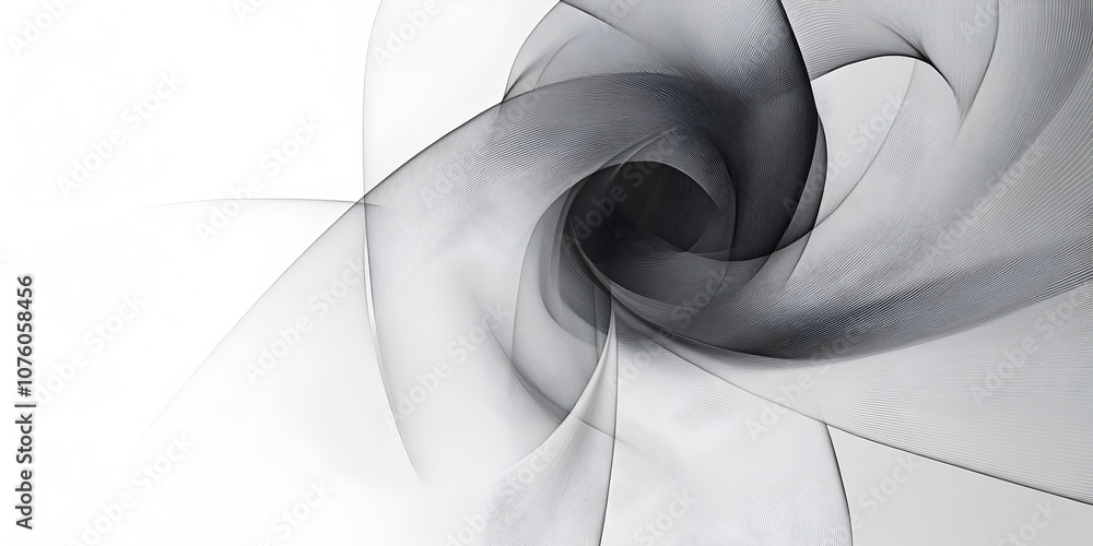Poster abstract swirling gray fabric design: a captivating abstract image featuring a swirling gray fabric 