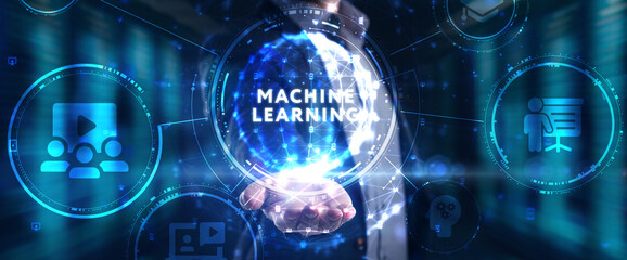 Machine learning artificial intelligence AI concept.