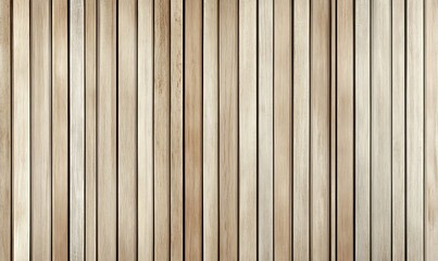 Obraz premium Wooden wall background with vertical slats, texture of natural wood paneling for interior design or backdrop. Wooden paneling wall. 