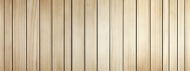 Obraz premium Wooden wall background with vertical slats, texture of natural wood paneling for interior design or backdrop. Wooden paneling wall. 