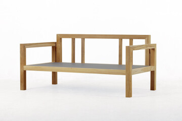 Modern wooden chairs made from teak wood with natural paint colors

