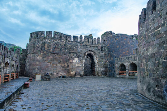 The Daulatabad Fort near Aurangabad India. Also called Deogiri fort, it's a historic fortified citadel located in Daulatabad village near Aurangabad.