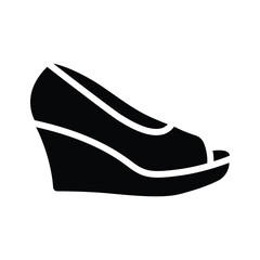 Get this amazing icon of wedge sandal in modern style