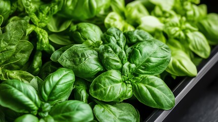 Fototapeta premium Organic herbs cultivation, fresh and aromatic