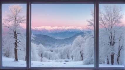 winter landscape in the mountains