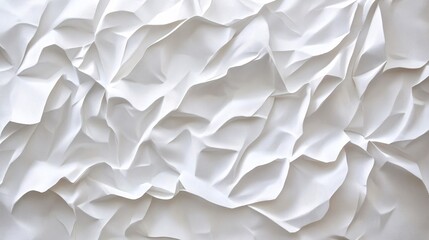 Obraz premium textured white paper background with soft folds and creases