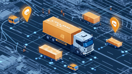 A logistics team using real-time tracking software to monitor shipments across multiple warehouses and delivery routes