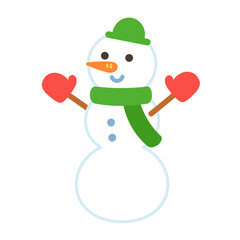 雪だるまのイラスト　3段