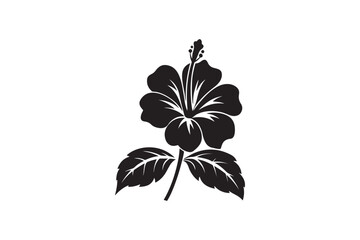 Hibiscus silhouette vector illustration Hibiscus silhouette Hibiscus Flower silhouette