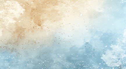 Obraz premium Abstraction wavy blue, beige watercolor stain 
