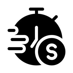money fast circulation icon with glyph style, perfect for user interface projects
