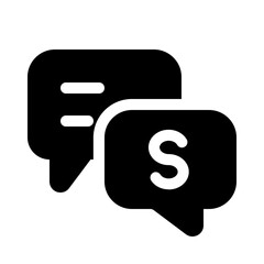 Fototapeta premium financial discourse icon with glyph style, perfect for user interface projects