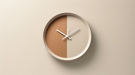 elegant minimalist wall clock clean lines and neutral tones subtle shadow play on white wall timeless design aesthetic8k photography,