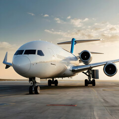 airplane with whit background