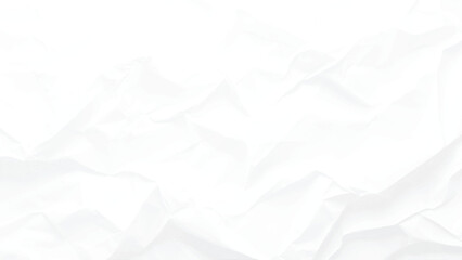 Crumpled white paper texture or paper background for design with copy space for text or image.