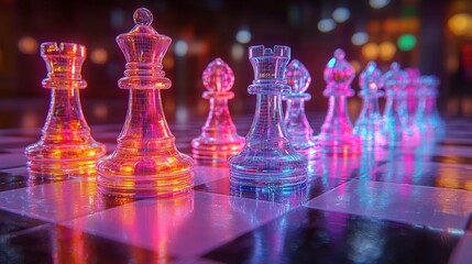 Chess pieces morph into a cityscape, representing the strategic decisions and competition in the business world.