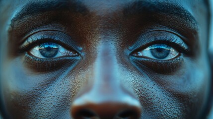 Eyes with digital overlay, representing vision and technological awareness in business.