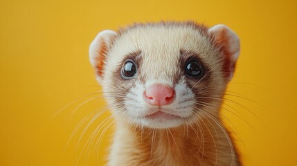 Cute Ferret Portrait