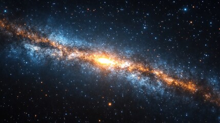 Cosmic Dance: A Galaxy in the Night Sky