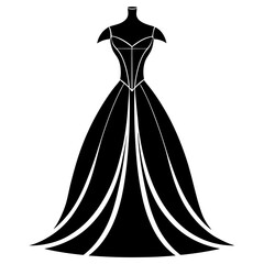 Gown Silhouette vector illustration