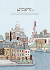 Paris In France Landscape Background 