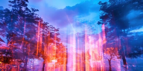 Obraz premium Exploring Layers of Integral Encryption in a Complex Digital Landscape