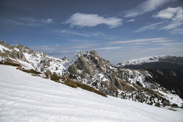 Mountain landscape in winter.