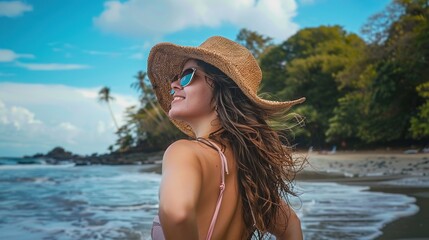 Woman Enjoying Beach View